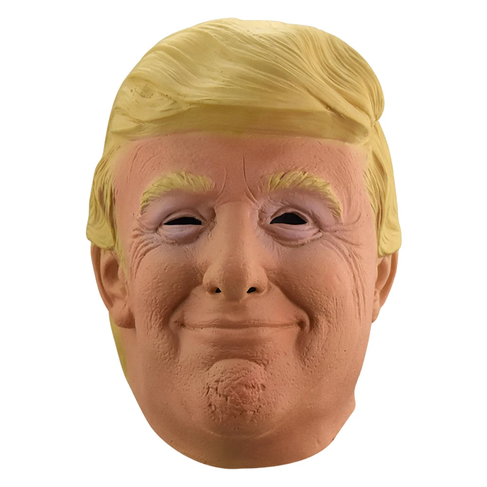 Trump Latex Full Head Face Human Mask for Mask Festival Halloween Easter Costume Party Donald Trump Presidential Cosplay Fans