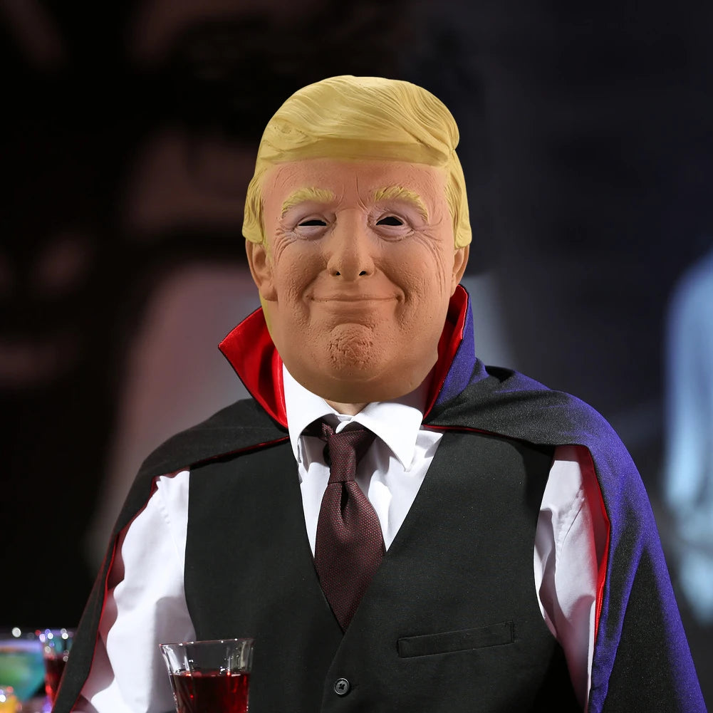 Trump Latex Full Head Face Human Mask for Mask Festival Halloween Easter Costume Party Donald Trump Presidential Cosplay Fans