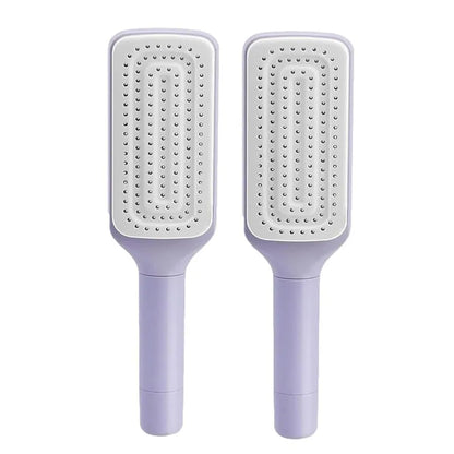 1/2Pcs Self-Cleaning Massage Brush Telescopic Comb One-Key Cleaning Hair Loss Airbag Scalp Massage Comb with Retractable Bristle