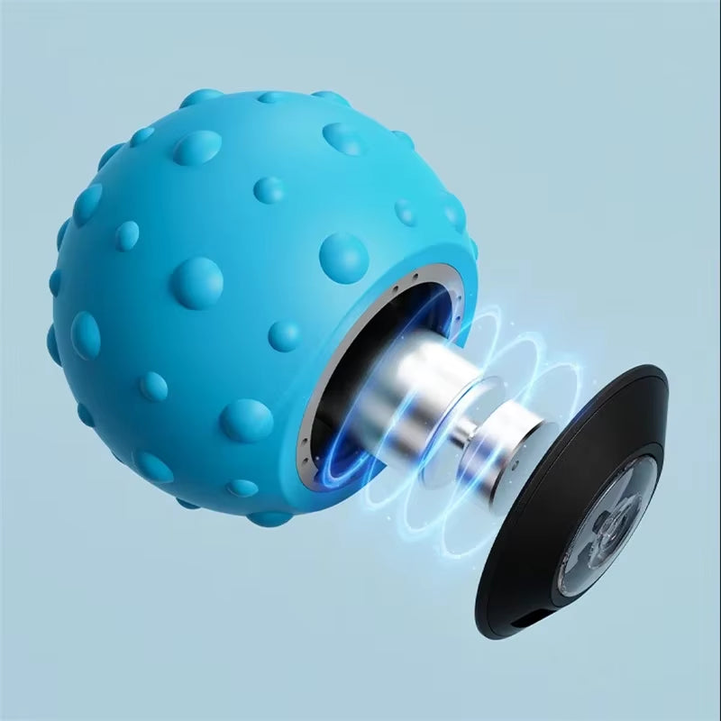 5 Speed High Intensity Vibrating Massage Ball for Muscle and Plantar Fasciitis Pain Relief Yoga Fitness Electric Massage Roller