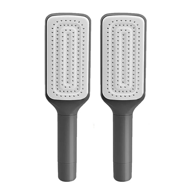 1/2Pcs Self-Cleaning Massage Brush Telescopic Comb One-Key Cleaning Hair Loss Airbag Scalp Massage Comb with Retractable Bristle