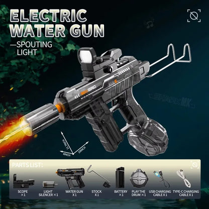 Children High Pressure Electric Water Gun Toys Summer Outdoor Beach Pool Garden Fight Games Kids Automatic Bursts Watergun Gifts