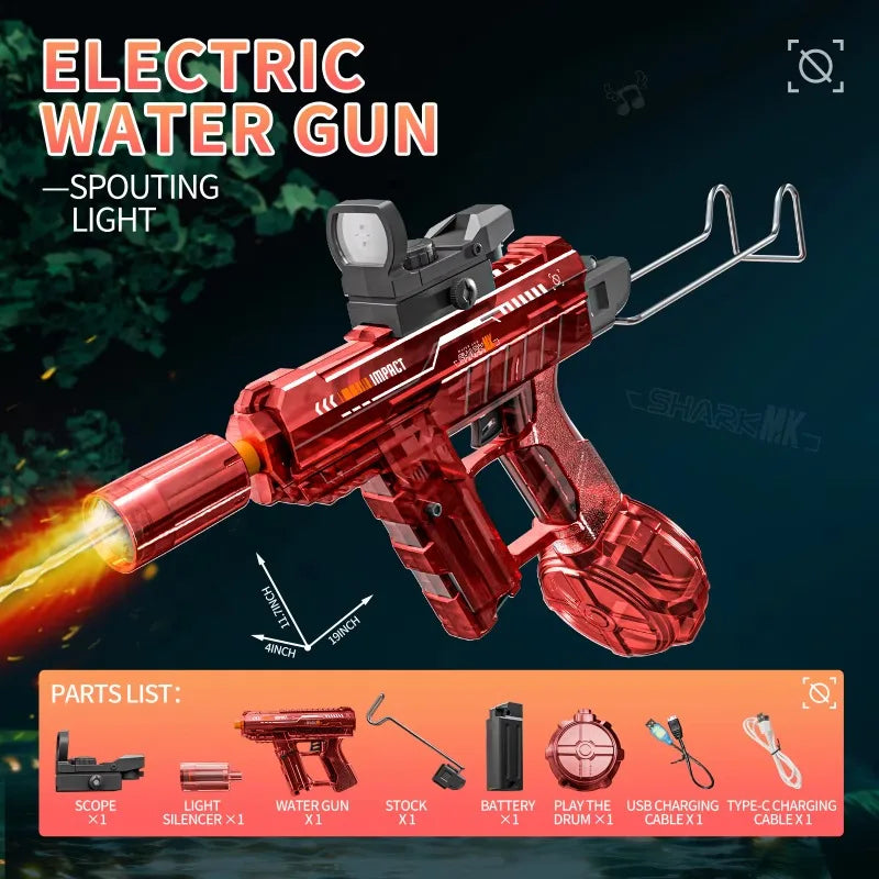 Children High Pressure Electric Water Gun Toys Summer Outdoor Beach Pool Garden Fight Games Kids Automatic Bursts Watergun Gifts