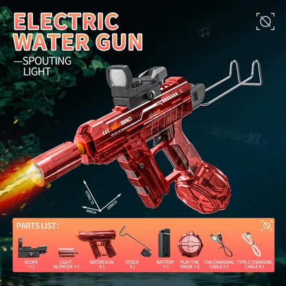 Children High Pressure Electric Water Gun Toys Summer Outdoor Beach Pool Garden Fight Games Kids Automatic Bursts Watergun Gifts