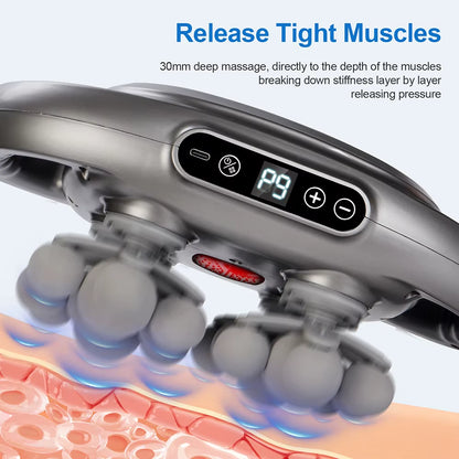 22-Head Fascia Gun High-Frequency Vibration Body Massage Gun Back and Waist Massager Neck Shoulder Massager Muscle Masajeador
