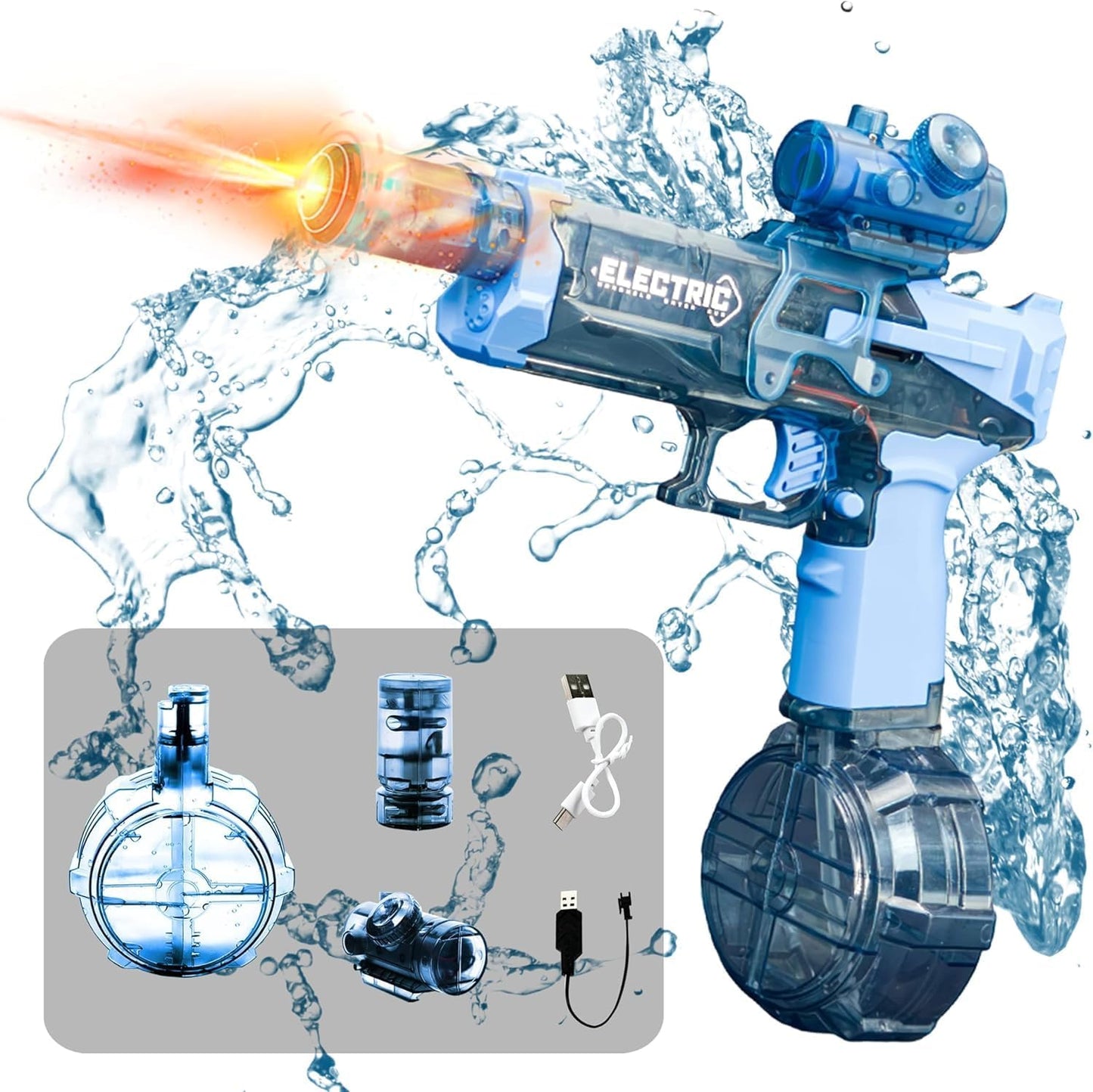 Electric Water Gun with Sensor Lights - Ultimate Summer Splash Toy