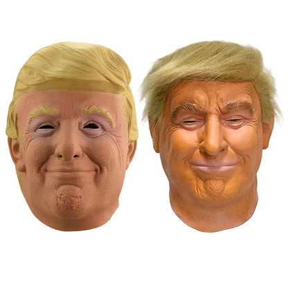 Trump Latex Full Head Face Human Mask for Mask Festival Halloween Easter Costume Party Donald Trump Presidential Cosplay Fans