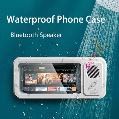Wall Mounted Waterproof Speaker Stand for Bath Phone Holder with Seamless Touch Screen Bluetooth Music Shower System