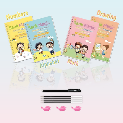 Magic Groove Reusable Handwriting Practice Copybook Set