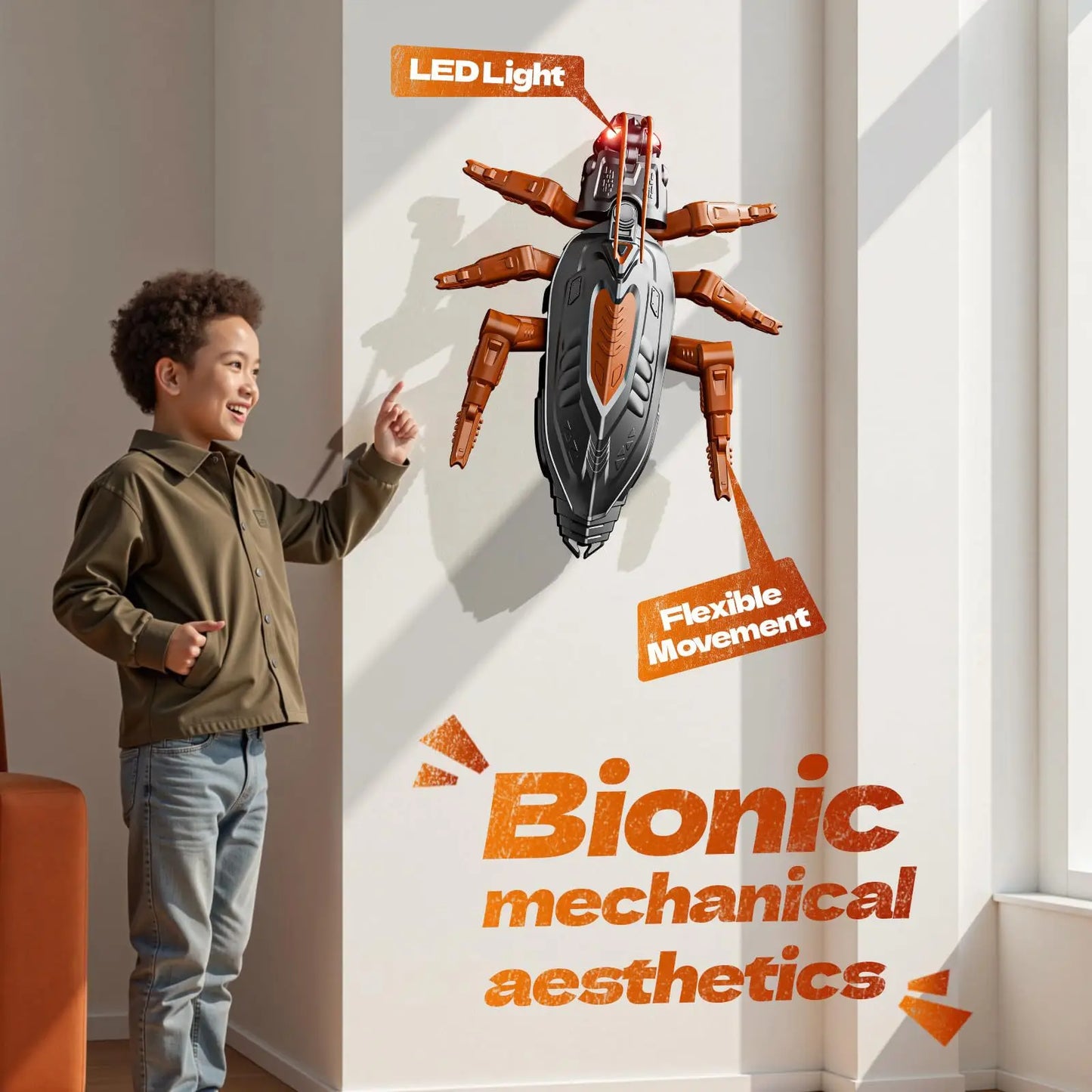 Wall Crawler Gecko Toy | LED RC Fun Toy For Indoors