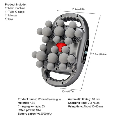 Ultimate 22-Head Massage Gun