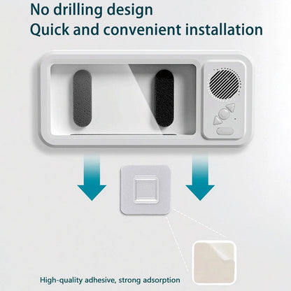Wall Mounted Waterproof Speaker Stand for Bath Phone Holder with Seamless Touch Screen Bluetooth Music Shower System