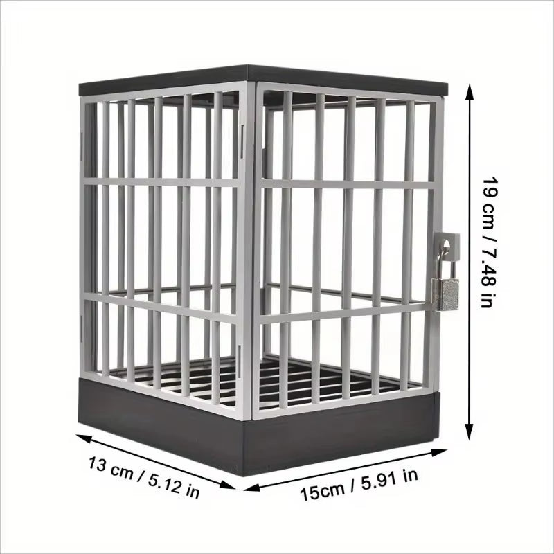 Mobile Phone Jail Cell Prison Lock up Safe Smartphone Home Table Gadget Quality Storage Box Locking Cage Party Storage