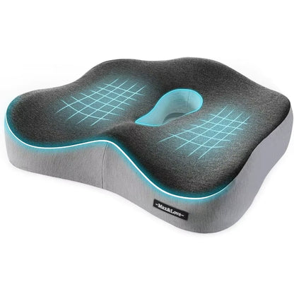 Memory Foam Seat Chair Cushion for Relieves Back Sciatica Pain Tailbone Pain Coccyx Degenerating Disc Orthopedic Osteoarthritis