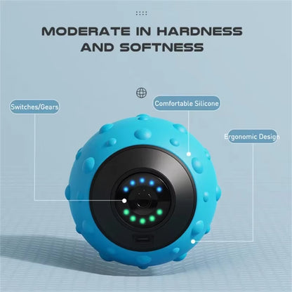 5 Speed High Intensity Vibrating Massage Ball for Muscle and Plantar Fasciitis Pain Relief Yoga Fitness Electric Massage Roller