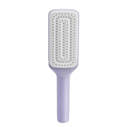 1/2Pcs Self-Cleaning Massage Brush Telescopic Comb One-Key Cleaning Hair Loss Airbag Scalp Massage Comb with Retractable Bristle