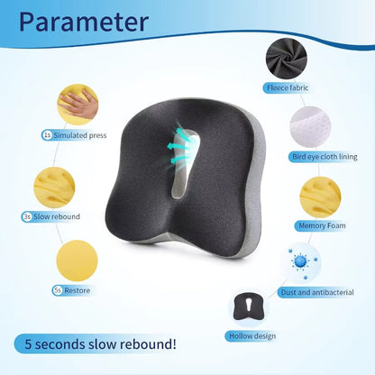 Memory Foam Seat Chair Cushion for Relieves Back Sciatica Pain Tailbone Pain Coccyx Degenerating Disc Orthopedic Osteoarthritis