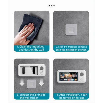 Wall Mounted Waterproof Speaker Stand for Bath Phone Holder with Seamless Touch Screen Bluetooth Music Shower System