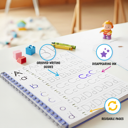 Magic Groove Reusable Handwriting Practice Copybook Set